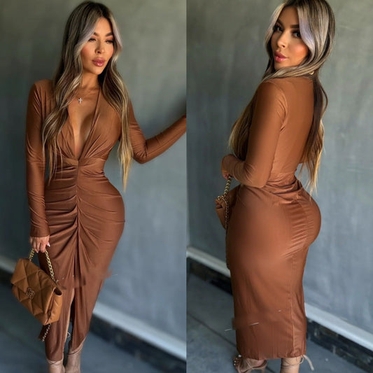 Vestido camel licra 🤎
