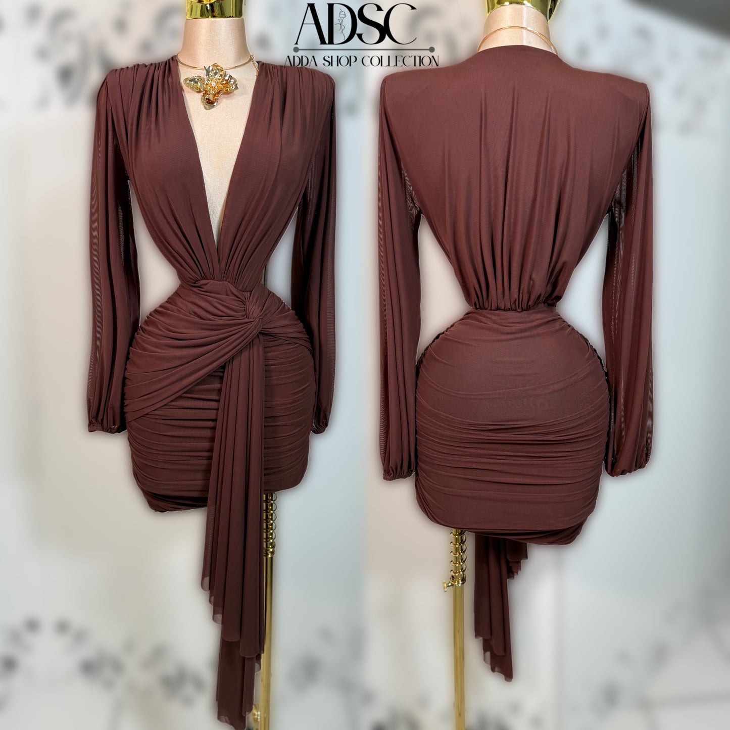 Vestido café mesh 🤎