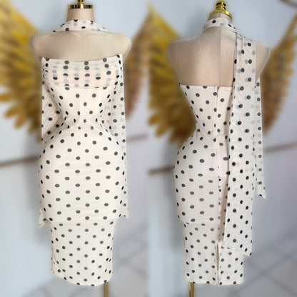 Vestido beige lunares 🤍