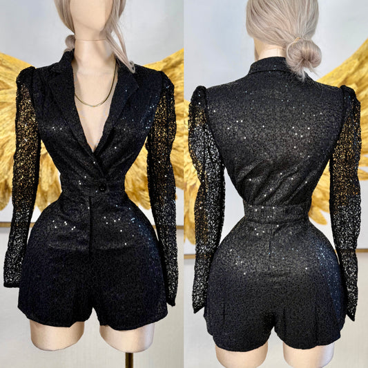 Jumper negro lentejuelas