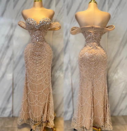 Vestido beige pedrería ✨