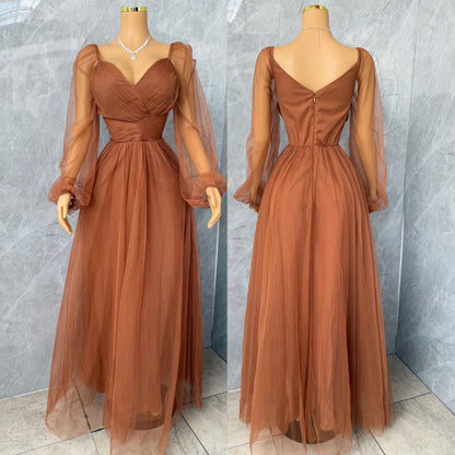 Vestido café tulle 🤎