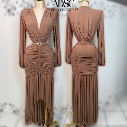 Vestido café mesh  🤎