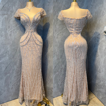 Vestido champagne pedrería ✨🫰🏻