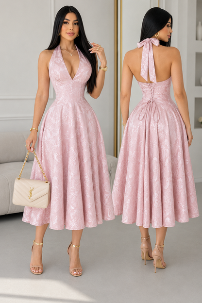 Vestido rosa corset 🩷
