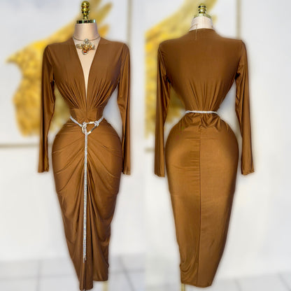 Vestido camel licra 🤎