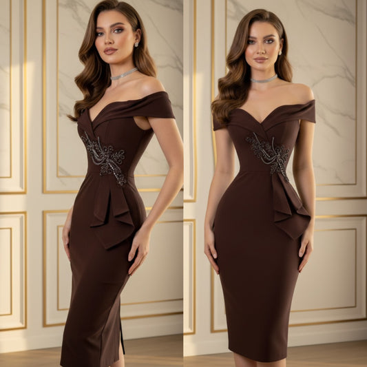 Vestido café bandage 🤎