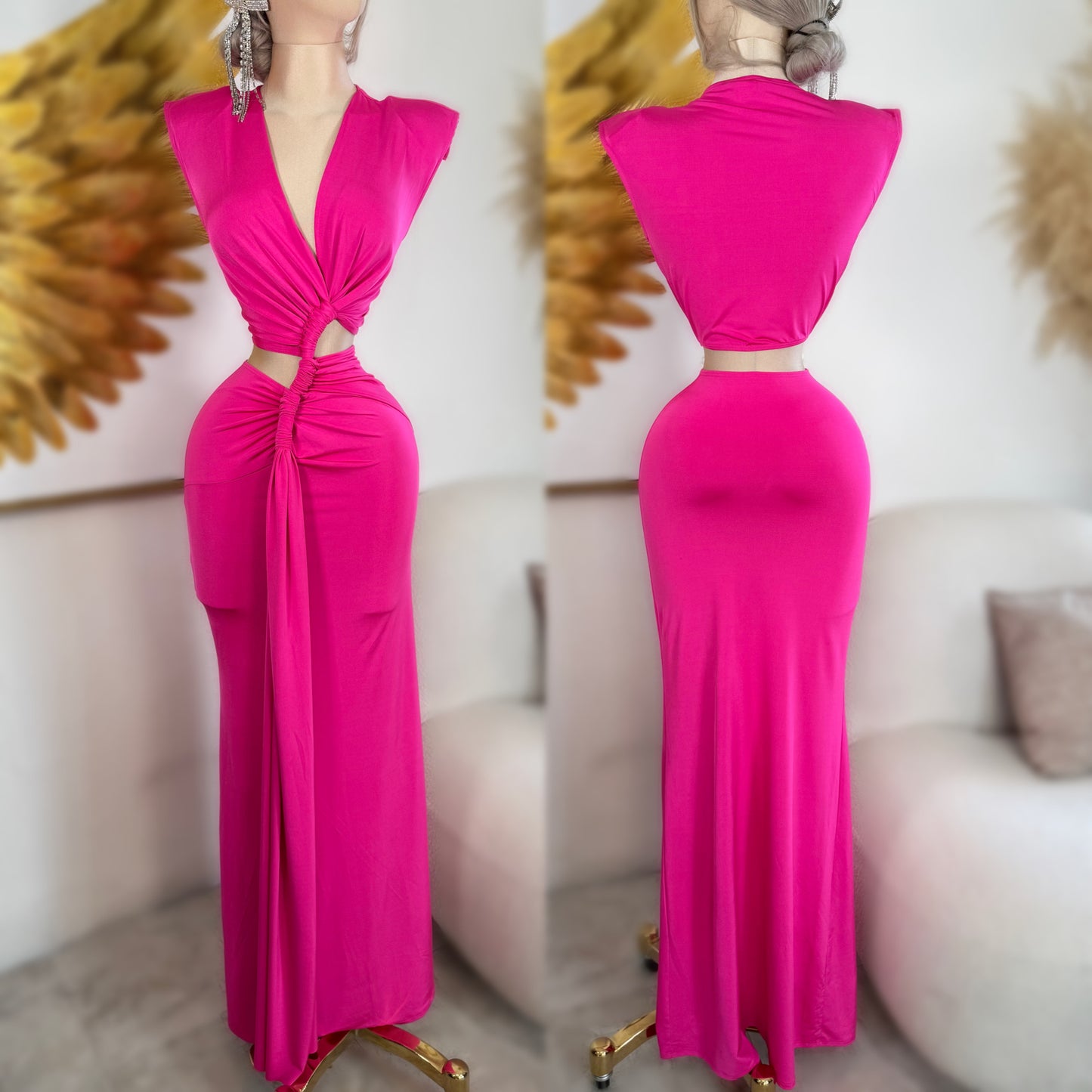 Vestido licra fucsia 💖
