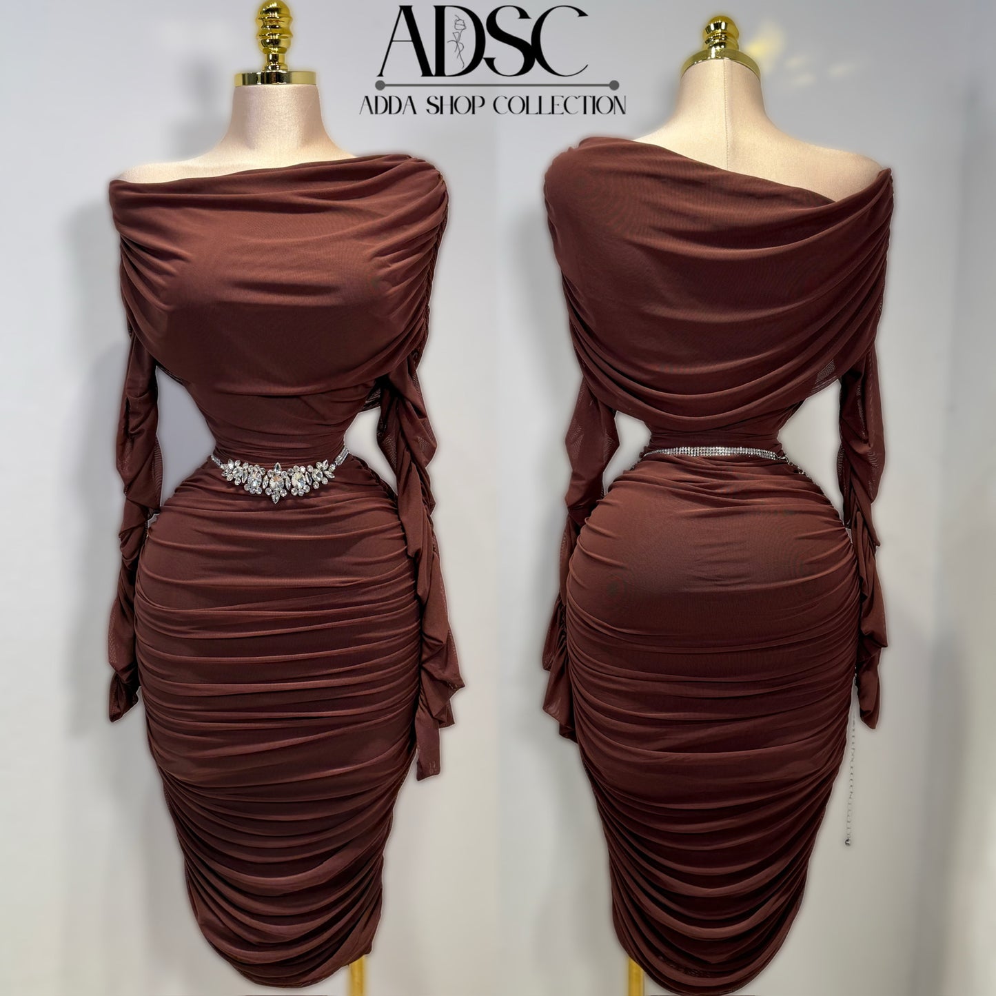 Vestido café mesh 🤎