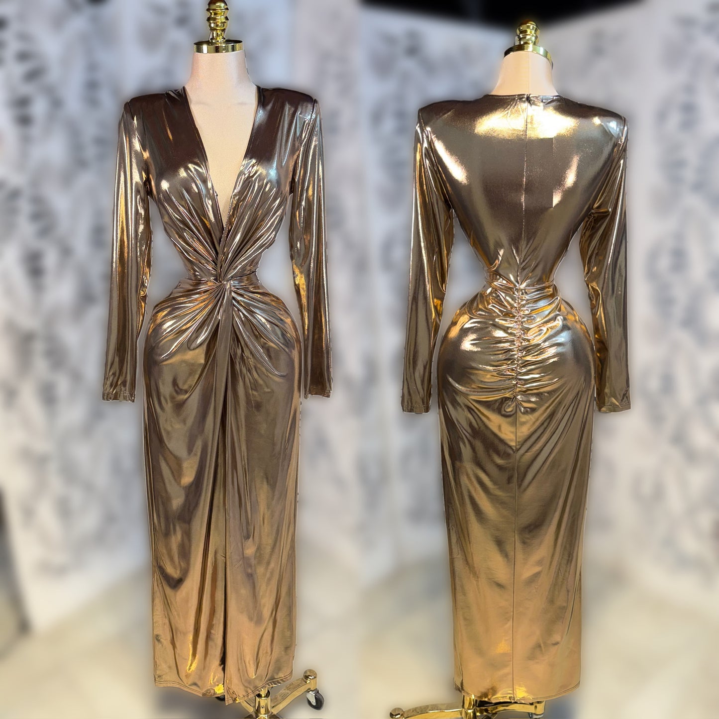 Vestido dorado metálico ✨💛