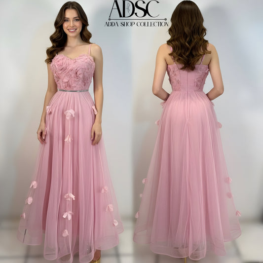 Vestido rosa tulle