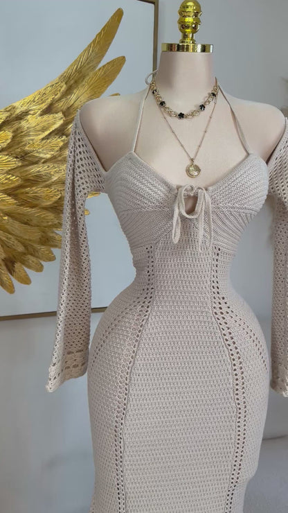 Vestido crochet beige ✨